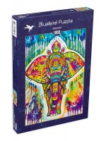Пъзел Bluebird от 1000 части - Elephant -  Puzzle 1,000 pieces