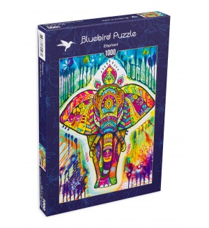 Пъзел Bluebird от 1000 части - Elephant -  Puzzle 1,000 pieces