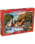 Пъзел Castorland от 1000 части - Коне в реката
