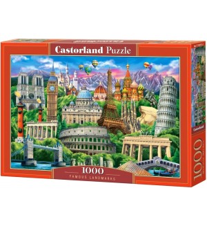 Пъзел Castorland от 1000 части - Популярни забележителности