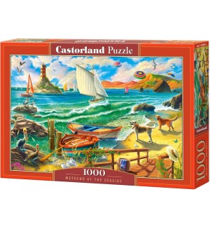 Пъзел Castorland от 1000 части - Уикенд на морския бряг