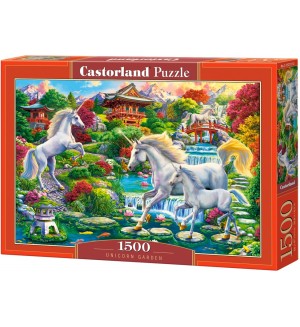 Пъзел Castorland от 1500 части - Градината на еднорозите