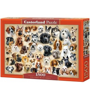 Пъзел Castorland от 1500 части - Колаж с кучета