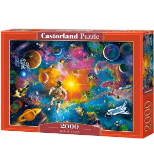 Пъзел Castorland от 2000 части - Човек в космоса