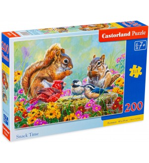 Пъзел Castorland от 200 части - Време за обяд