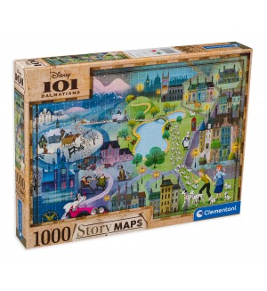 Пъзел Clementoni от 1000 части - 101 далматинци