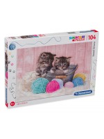 Пъзел Clementoni от 104 части - Сладки котенца