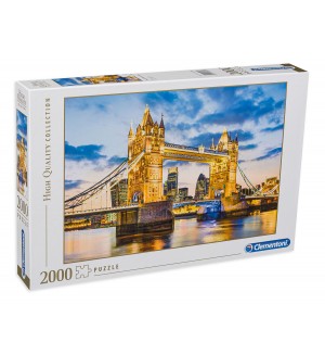 Пъзел Clementoni от 2000 части - Тауър Бридж в здрач Пъзел Clementoni от 2000 части - Тауър Бридж в здрач