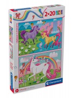 Пъзел Clementoni от 2 x 20 части - Аз вярвам в еднорози