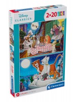 Пъзел Clementoni от 2 x 20 части - Лейди и Скитника, Аристокотките