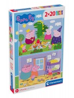 Пъзел Clementoni от 2 x 20 части - Прасенцето Пепа