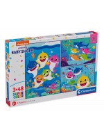 Пъзел Clementoni от 3 x 48 части - Baby Shark