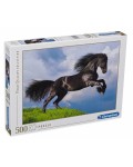 Пъзел Clementoni от 500 части - Фрезийски черен кон