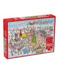 Пъзел Cobble Hill от 1000 части - DoodleTown: 12 Коледни дни