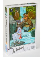 Пъзел D-Toys, La Fontaine от 100 части - Басни, Вълкът и агнето (нарушена опаковка)