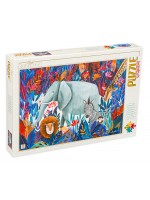 Пъзел D-Toys от 1000 части – Слон, Андреа Кюрти