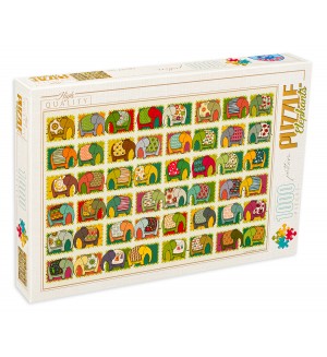 Пъзел D-Toys от 1000 части - Слонове
