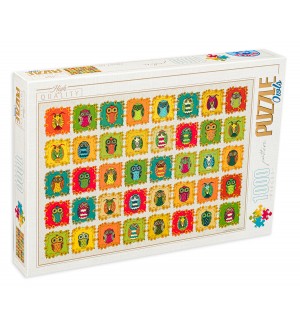 Пъзел D-Toys от 1000 части - Сови