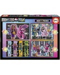 Пъзел Educa 4 в 1 - Monster High