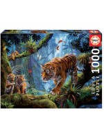 Пъзел Educa от 1000 части - Тигри в джунглата Пъзел Educa от 1000 части - Тигри в джунглата