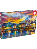 Пъзел Educa от 1500 части - Базиликата Свети Петър и мостът Свети Анджело