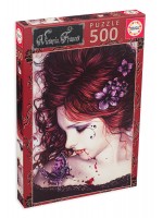 Пъзел Educa от 500 части - Девойка с пеперуда