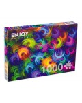 Пъзел Enjoy от 1000 части - Абстрактни неонови пера