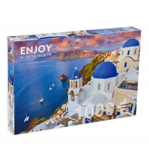 Пъзел Enjoy от 1000 части - Гледка от Санторини