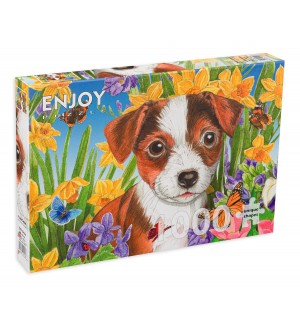 Пъзел Enjoy от 1000 части - Кучешка градинка