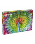Пъзел Enjoy от 1000 части - Многоцветен паун