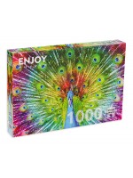 Пъзел Enjoy от 1000 части - Многоцветен паун Пъзел Enjoy от 1000 части - Многоцветен паун