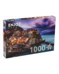 Пъзел Enjoy от 1000 части - Мрачно небе над Чинкуе Тере, Италия