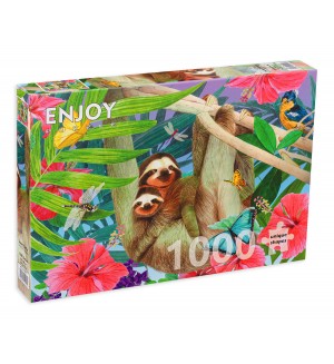 Пъзел Enjoy от 1000 части - Сладки ленивци