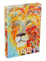Пъзел Enjoy от 1000 части - Цветен лъв
