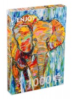 Пъзел Enjoy от 1000 части - Цветен слон Пъзел Enjoy от 1000 части - Цветен слон