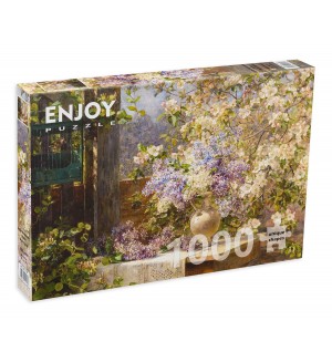 Пъзел Enjoy от 1000 части - В цъфтящата градина