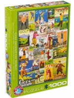 Пъзел Eurographics от 1000 части - Голфът по света, Винтидж постери