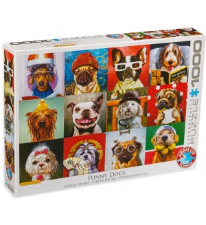 Пъзел Eurographics от 1000 части - Забавни кучета, Лусия Хефернан