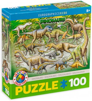 Пъзел Eurographics от 100 части – Динозаври