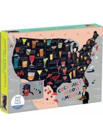 Пъзел Galison от 1000 части - Карта с коктейли Пъзел Galison от 1000 части - Карта с коктейли