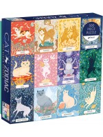 Пъзел Galison от 500 части - Котешки календар