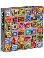 Пъзел Galison от 500 части - Ретро телефони Пъзел Galison от 500 части - Ретро телефони