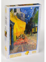 Пъзел Gold Puzzle от 1000 части - Кафе тераса през нощта (нарушена опаковка)
