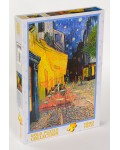 Пъзел Gold Puzzle от 1000 части - Кафе тераса през нощта (нарушена опаковка)