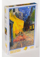 Пъзел Gold Puzzle от 1000 части - Кафе тераса през нощта (нарушена опаковка)