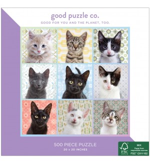 Пъзел Good Puzzle от 500 части - Котешки портрети