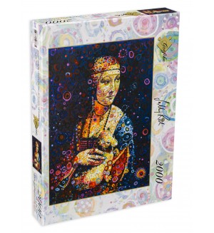 Пъзел Grafika от 2000 части - Дамата с хермелина