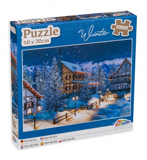 Пъзел Grafix от 1000 части - Зимно селце Пъзел Grafix от 1000 части - Зимно селце