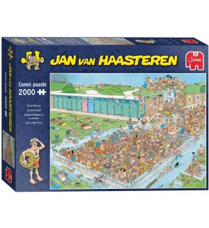 Пъзел Jumbo от 2000 части - Парти в басейна