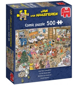 Пъзел Jumbo от 500 части - Новогодишно празненство
